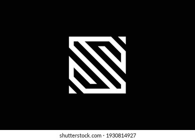 S letter logo design on luxury background. SS monogram initials letter logo concept. S icon design. SS elegant and Professional white color letter icon design on black background.