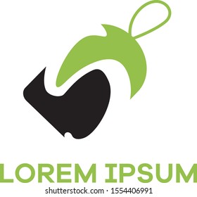 S letter logo design. Letter s in sale/discount tag vector illustration.