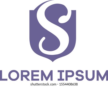 S letter logo design. Letter s in shield vector illustration. safety and security icon	