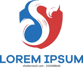 S letter logo design. Letter s in shield vector illustration. safety and security icon	