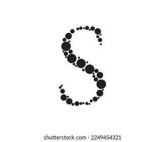 S Letter Logo Design Simple Black Letter Concept Illustration