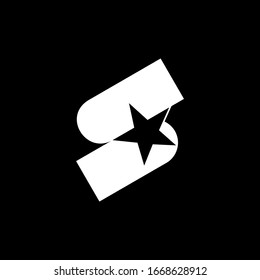 S Letra Logo Diseño Estrella Monograma Vector Plantilla.star - Icono de vector