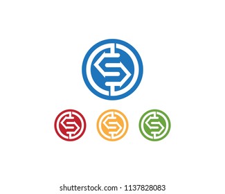 S letter logo design template vector