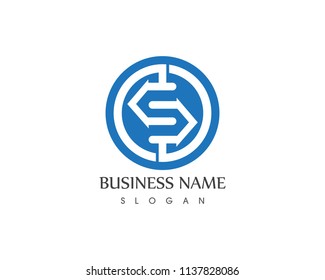 S letter logo design template vector