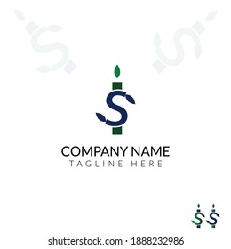 plantilla de diseño de logotipo de letra i s