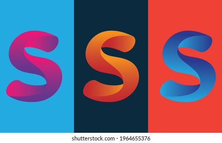 S letter logo design, S letter logo template.