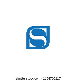 Plantilla de diseño de logotipo de carta S 