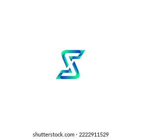 Elementos de plantilla de diseño de logotipo de letra S. Logo de la letra digital abstracta moderna. Ilustración vectorial. Logo colorido de S.