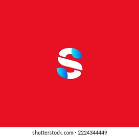 Elementos de plantilla de diseño de logotipo de letra S. Logo de la letra digital abstracta moderna. Ilustración vectorial.
