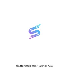 Elementos de plantilla de diseño de logotipo de letra S. Logo de la letra digital abstracta moderna. Ilustración vectorial. Logo de Technology S. 