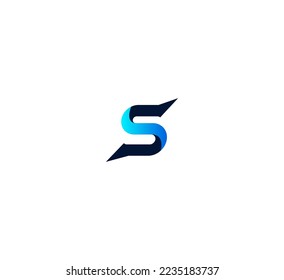 Elementos de plantilla de diseño de logotipo de letra S. Logo de la letra digital abstracta moderna. Ilustración vectorial.