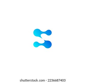 Elementos de plantilla de diseño de logotipo de letra S. Logo de la letra digital abstracta moderna. Ilustración vectorial. Logo de Technology S. 