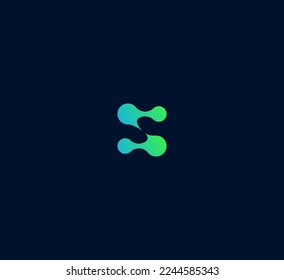 S letter logo design template elements. Modern abstract digital alphabet letter logo. Vector illustration. Technology S logo