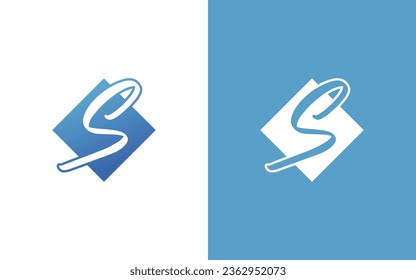 s letter logo design template