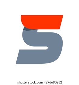 S letter logo design template. Fast speed vector unusual letter. Vector design template elements for your application or company.