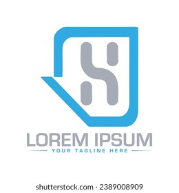 Diseño de logotipo de carta S Diseño de logotipo único y moderno
