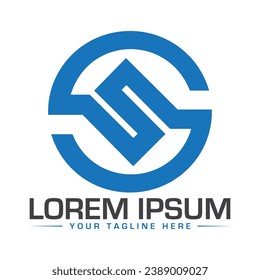 Diseño de logotipo de carta S Diseño de logotipo único y moderno