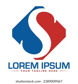 Diseño de logotipo de carta S Diseño de logotipo único y moderno