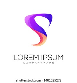s letter logo design vector