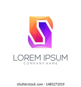 s letter logo design vector abstract