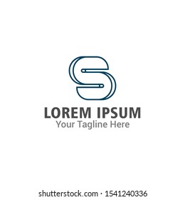 S Letter logo design vector element