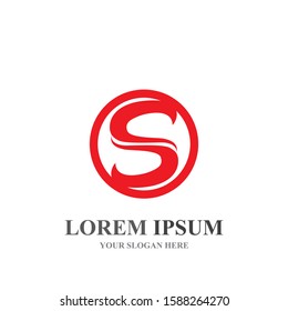 S letter logo design vector