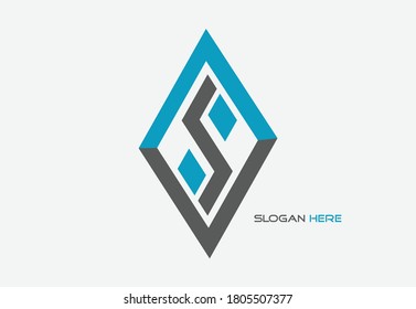 S letter logo design, vector illustration