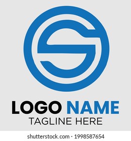 Plantilla vectorial de diseño de logotipo de letra S

