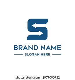 S letter logo - S letter exchange logo template