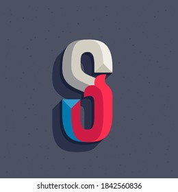 S letter logo in faceted old athletic style. You can use it in your sportswear identity, baseball emblem, victory posters, retro university design, and others. 