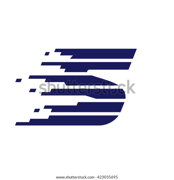 S letter logo with fast speed lines. Vector\
design template elements for your sportswear, app icon, corporate\
identity, labels or posters.