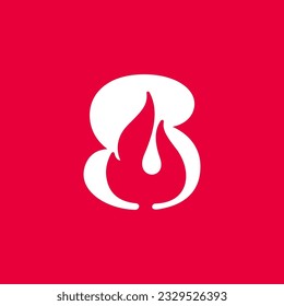 S letter logo with fire flames. Negative space vintage icon. Burning fast speed emblem. Vector for sport team wear, danger race posters, victory identity, camping labels, motorcycle customize company.