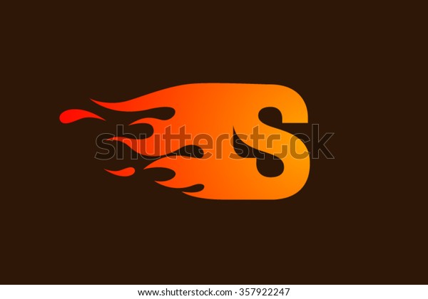 S Letter Logo Fire Flames Logo Stock Vector (Royalty Free) 357922247