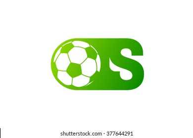 S letter logo, football ball logo design.