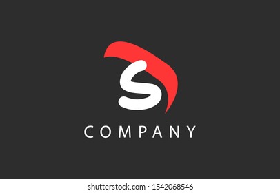 S Letter Logo. Hand drawn letter Design with dark grey background for your business
