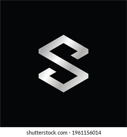 S letter logo in hexagon shape