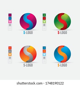 S Letter logo icon design template elements 