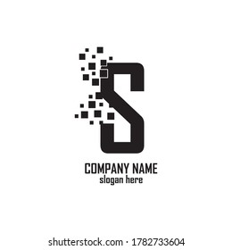 Plantilla de diseño de icono de logotipo de letra S

