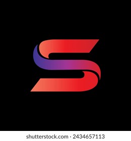 S letter logo, Letter S logo, S letter icon Design with black background. Luxury S letter