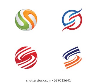 S letter logo icon design template