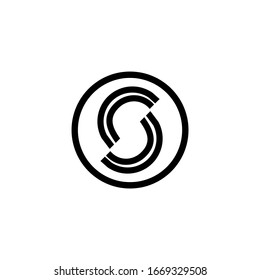 S letter logo icon initial vector