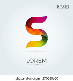 S Letter Logo Icon Mosaic Pattern Design Template Element