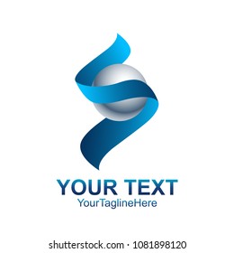 Plantilla de icono del logotipo de la letra S. Símbolo vector de estilo de cinta de logotipo S para marca de nombre de empresa. Aislado sobre fondo blanco.