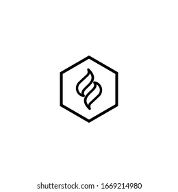 S letter logo icon template