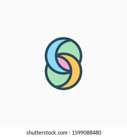 s letter logo icon vector