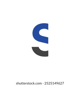 Logotipo da letra S, ícone, ilustração vetorial