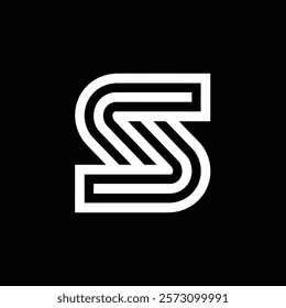 S letter logo icon vector illustration.