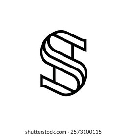 S letter logo icon vector illustration.