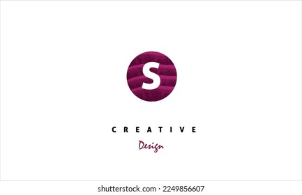 S letter logo modern trendy designn on white background