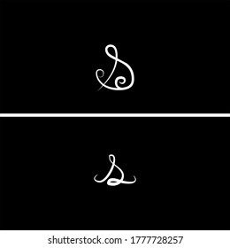 S letter logo monogram design with small and capital letter